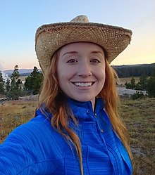 Jess Phoenix at Yellowstone caldera, 2018.jpg