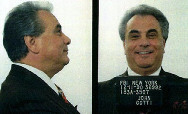 Mugshots of Gotti during his 1990 arrest
