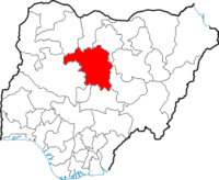 Localização de Kaduna, na Nigéria