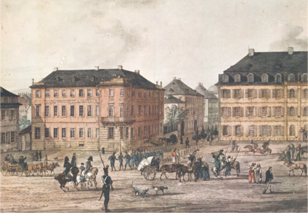 Karl Philipp Fohr 1795 1818 Der Luisenplatz zur Zeit der Freiheitskriege 1814 LaMuseumDa 2