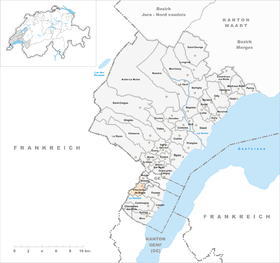 Map of Chavannes-de-Bogis