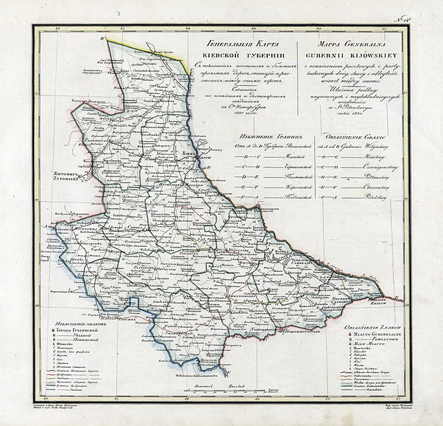 Kiev Guberniyası harita üzerinde
