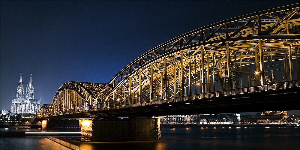 Panorama över Hohenzollern-bron