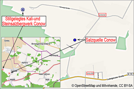 Location of the former Saline Conow