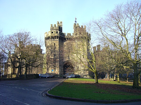 Lancaster Castle, where the Lancaster Assizes of 1612 took place