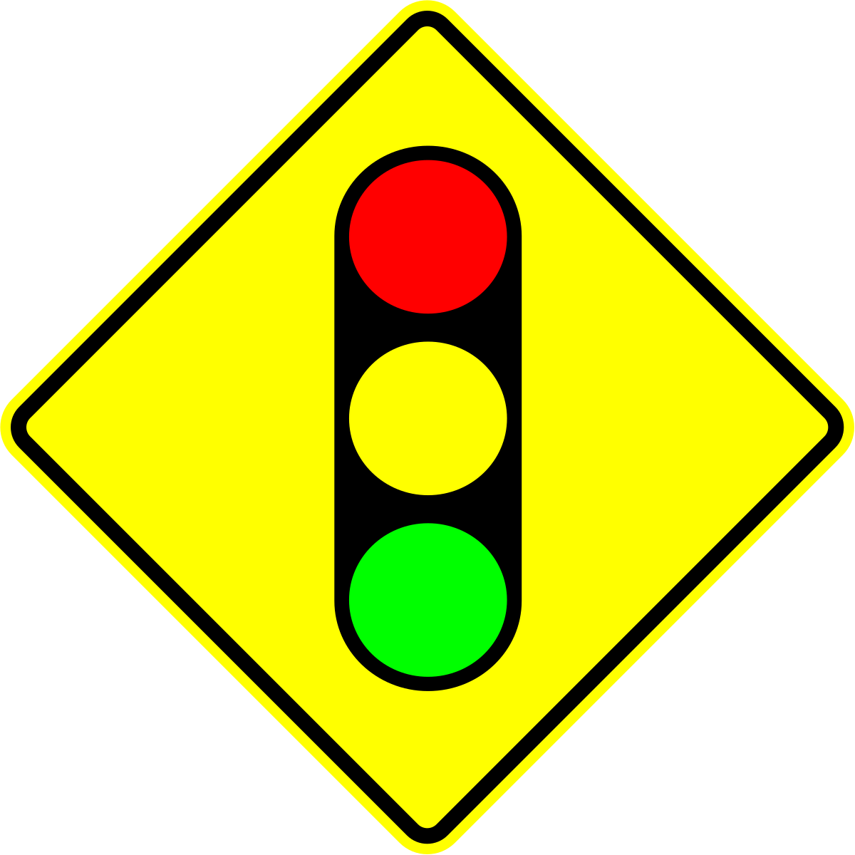Melting sten Morse kode File:Liberian Road Signs - Warning Sign - Traffic signals ahead.svg -  Wikimedia Commons