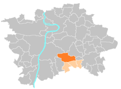 Location of Prague 11 in Prague