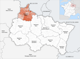 Location of the Ardennes