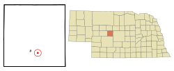 Logan County Nebraska Incorporated and Unincorporated areas Gandy Highlighted.svg