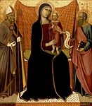 K-69: Luca di Tommè. Madonna and Child with Sts. Nicholas and Paul. Ceded to the Los Angeles County Museum of Art.