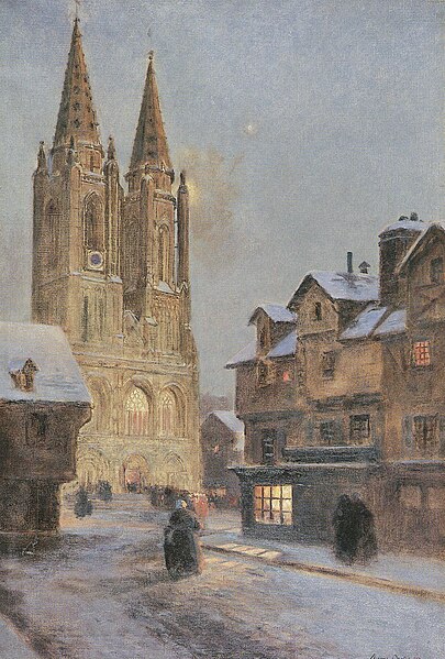 File:M.Orange messe de minuit à notre-dame de Saint-Lo huile sur toile 1910.jpg