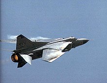 A Hungarian MiG-23MF in flight.