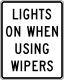 Zeichen R14-5 Licht an bei Verwendung der Scheibenwischer