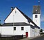 Catholic parish church of St. Hermann Josef in Mahlberg, Bielengasse 1: view from Breitestraße.