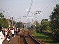 Pasažieri uz Majoru stacijas perona