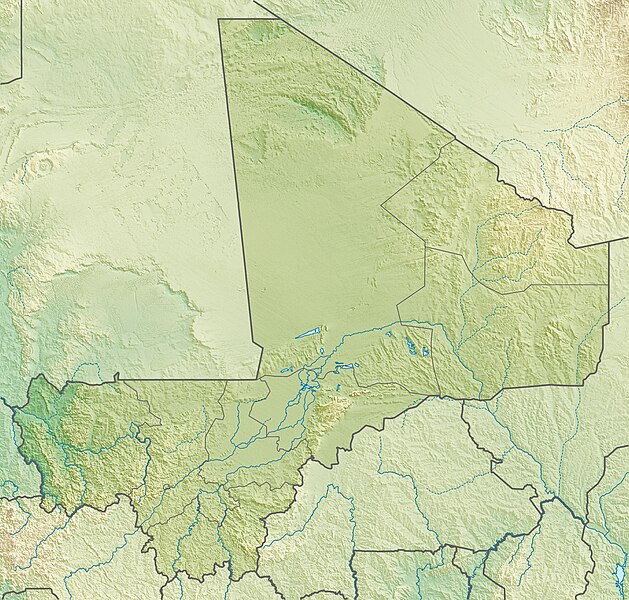 Dosiero:Mali relief location map.jpg