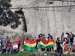 Ciudadanos a favor de las protestas.