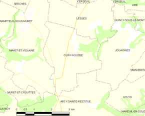 Poziția localității Cuiry-Housse