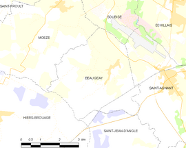 Mapa obce Beaugeay