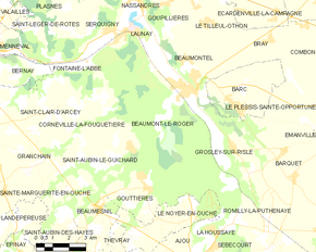 Poziția localității Beaumont-le-Roger