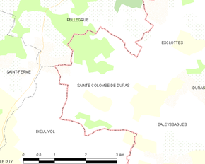Poziția localității Sainte-Colombe-de-Duras