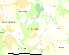Poziția localității Saint-Maurice