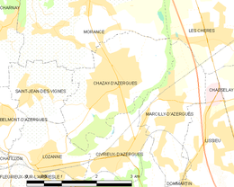 Chazay-d'Azergues - Localizazion