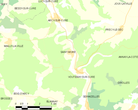 Mapa obce Saint-Moré