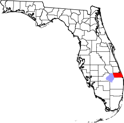 Karte von Martin County innerhalb von Florida