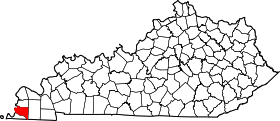 Map of Kentucky highlighting Hickman County.svg