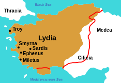 Map of Lydia ancient times-en.svg