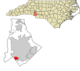 Locatie van Pineville