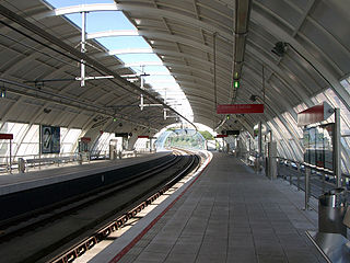 <span class="mw-page-title-main">Urbinaga (Bilbao metro)</span> Rapid transit station in Sestao, Basque Country, Spain