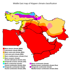 Middle East map of Koppen climate classification.svg