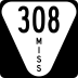 Mississippi Highway 308 marker