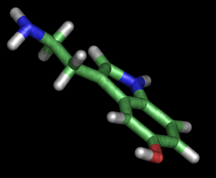 File:Molecule serotonine 3D.png