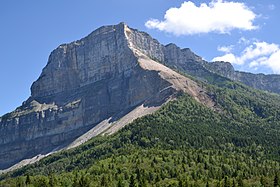 Le Granier, a Les Ravines-n fényképezték le 2016-ban, és bemutatja a 2016. januári összeomlás eredményét