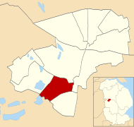 Location of Moorland ward Moorland ward in Lincoln 1999.svg