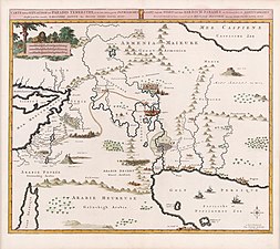 11/08: "Mapa de localització del Paradís Terrestre i dels païssos habitats pels patriarques, traçat per entendre bé la història sagrada", de Pieter Mortier, 1700