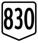 Route 830 shield}}