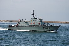 A Portuguese Navy Centauro-class patrol boat, one of its assets employed in the coast guard role under the Portuguese National Maritime Authority NRP Centauro P1155.JPG