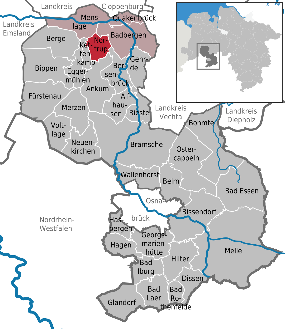 osnabruck germania harta Nortrup   Wikipedia