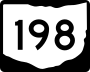 State Route 198 marker