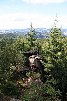 View from the Ochsenkopf towards the Spiegelwald