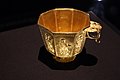 Famous octagonal gold cup from the Belitung shipwreck