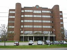 The headquarters of the Ontario Northland Transportation Commission in North Bay Ontarionorthland.jpg