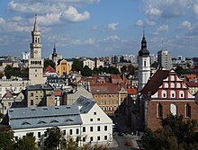 Renovated city centre of Opole seen from the Piast tower Oppeln - Altstadt1.jpg