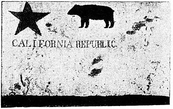 The original of Todd's Bear Flag, photographed in 1890