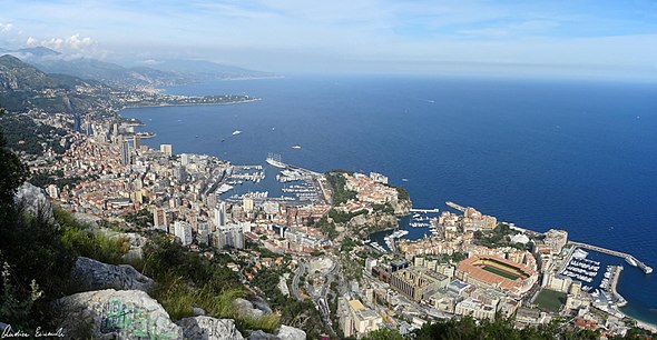 Monaco vu de la Tête de Chien