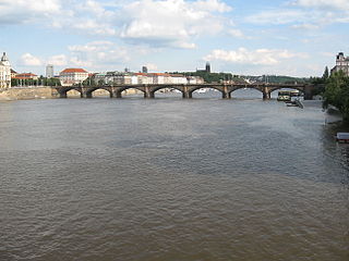 Palacký Bridge bridge in Prague over the Vltava